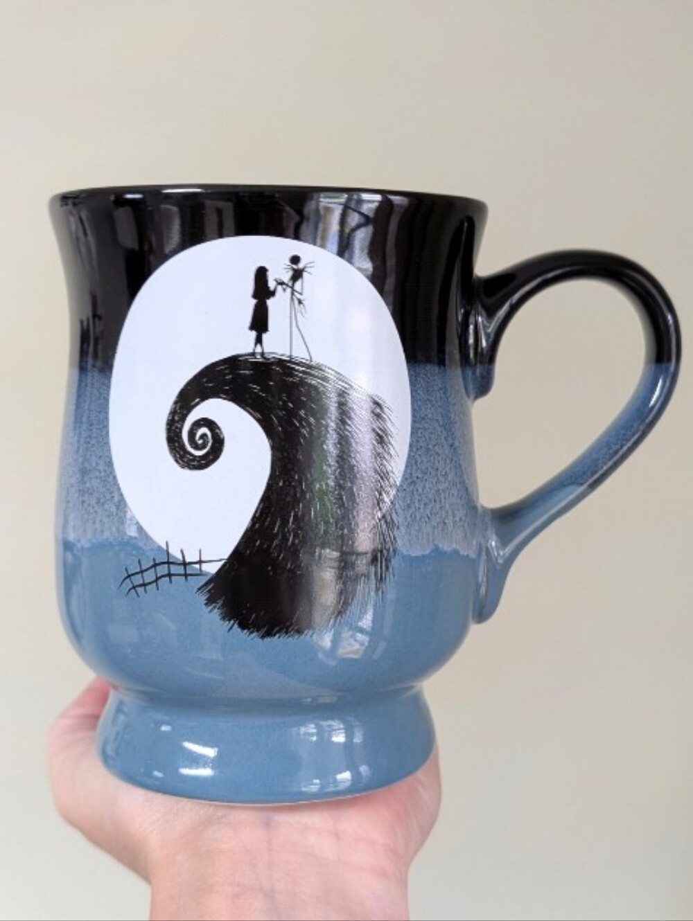 Disney Tim Burton's Nightmare Before Christmas Jack & Sally Pedestal Style Mug